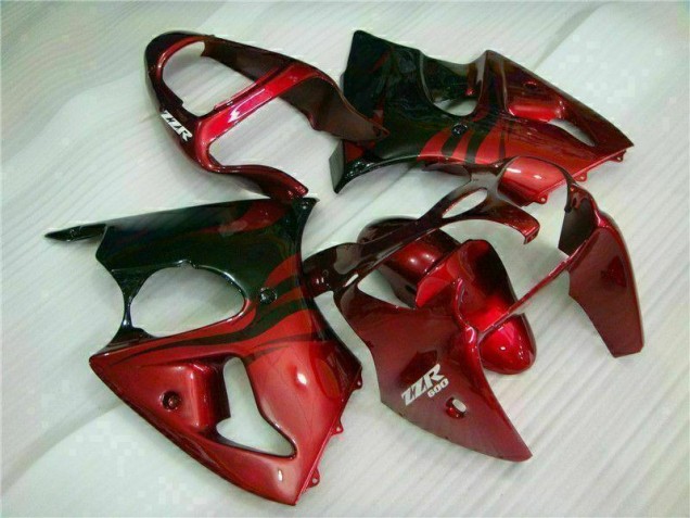 Red Black 2000-2002 Kawasaki ZX6R Motorcycle Fairings Red Black 2000-2002 Kawasaki ZX6R Motorcycle Fairings
