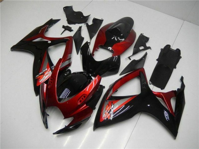 Red Black 2006-2007 Suzuki GSXR 600/750 Motorcycle Fairings Red Black 2006-2007 Suzuki GSXR 600/750 Motorcycle Fairings