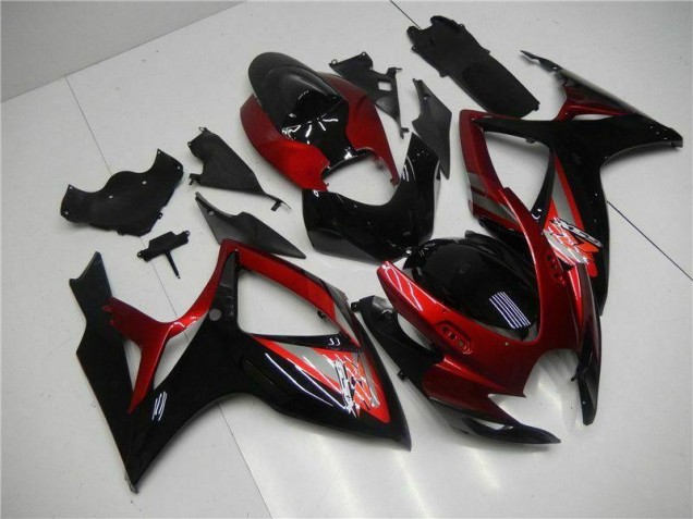 Red Black 2006-2007 Suzuki GSXR 600/750 Motorcycle Fairings Red Black 2006-2007 Suzuki GSXR 600/750 Motorcycle Fairings