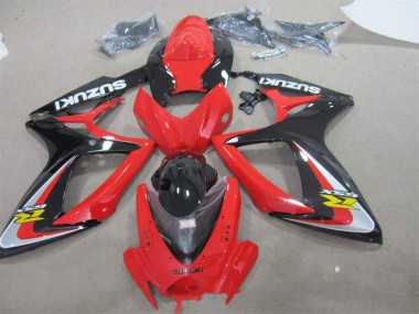 Red Black 2006-2007 Suzuki GSXR 600 Motorcycle Fairing