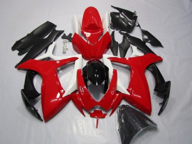 Red Black 2006-2007 Suzuki GSXR 600 Motorcycle Fairings