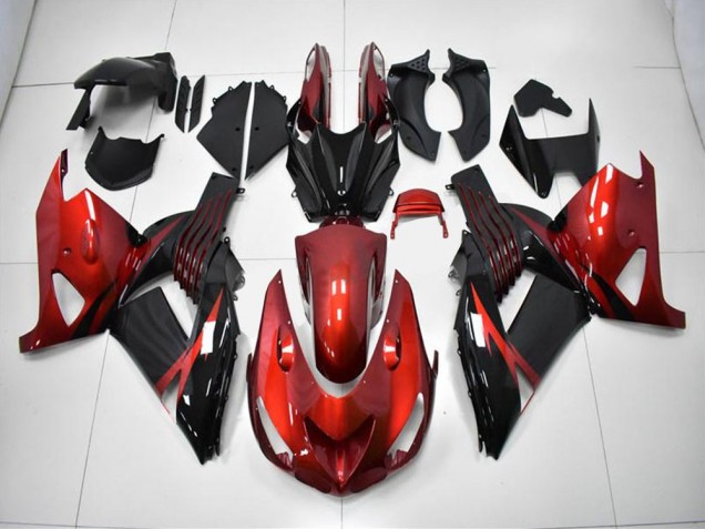 Red Black 2006-2011 Kawasaki ZX14R ZZR1400 Motorcycle Fairings Red Black 2006-2011 Kawasaki ZX14R ZZR1400 Motorcycle Fairings