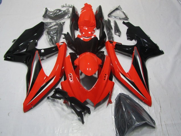 Red Black 2008-2010 Suzuki GSXR 600 Motorcycle Fairings Red Black 2008-2010 Suzuki GSXR 600 Motorcycle Fairings