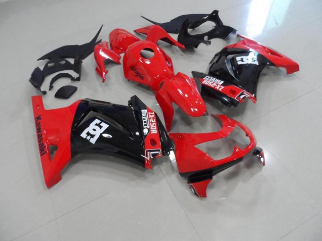 Red Black 2008-2012 Kawasaki ZX250R Motorcycle Fairings Red Black 2008-2012 Kawasaki ZX250R Motorcycle Fairings