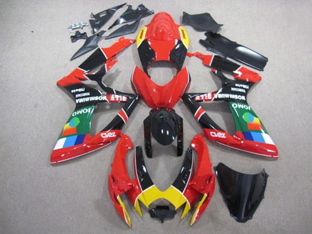 Red Black Green 2006-2007 Suzuki GSXR 750 Motorcycle Fairings Red Black Green 2006-2007 Suzuki GSXR 750 Motorcycle Fairings