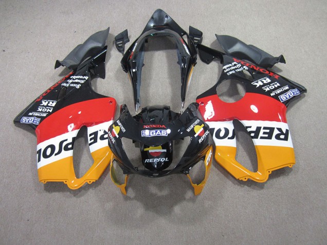 Red Black Repsol 1999-2000 Honda CBR600 F4 Motorcycle Fairings Red Black Repsol 1999-2000 Honda CBR600 F4 Motorcycle Fairings