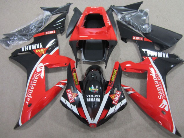 Red Black Santander 2002-2003 Yamaha YZF R1 Motorcycle Fairings Red Black Santander 2002-2003 Yamaha YZF R1 Motorcycle Fairings