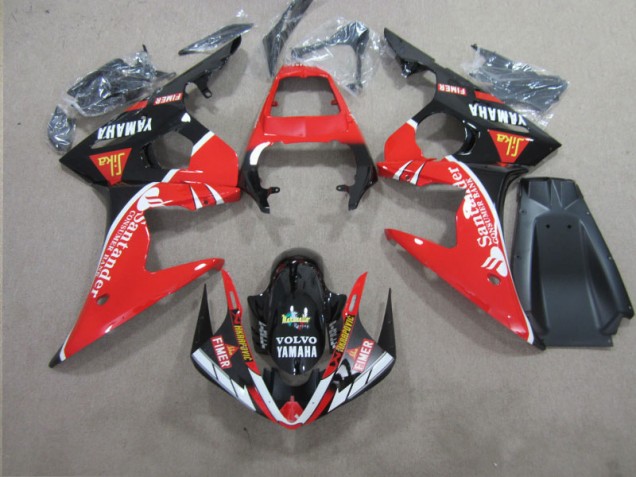 Red Black Santander 2003-2005 Yamaha YZF R6 Motorcycle Fairings Red Black Santander 2003-2005 Yamaha YZF R6 Motorcycle Fairings