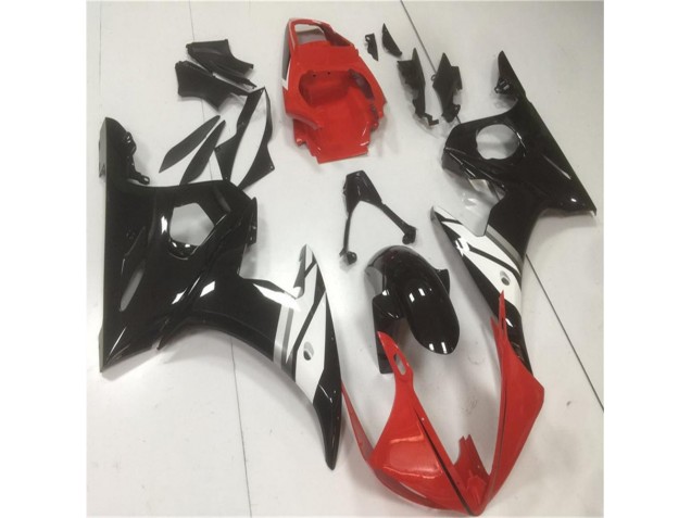 Red Black White 2003-2005 Yamaha YZF R6 Motorcycle Fairings Red Black White 2003-2005 Yamaha YZF R6 Motorcycle Fairings