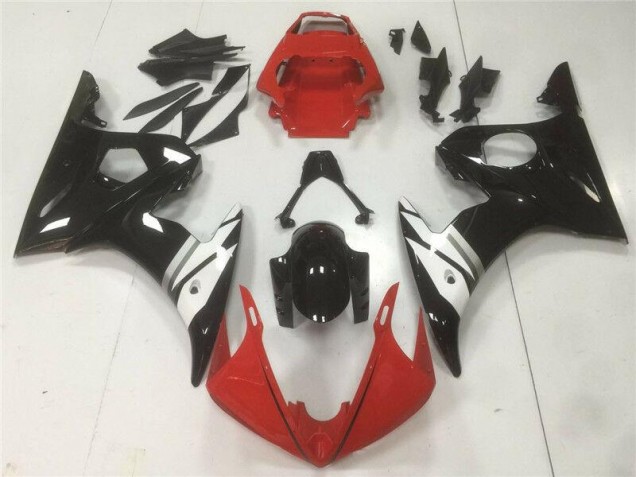 Red Black White 2003-2005 Yamaha YZF R6 Motorcycle Fairings Red Black White 2003-2005 Yamaha YZF R6 Motorcycle Fairings