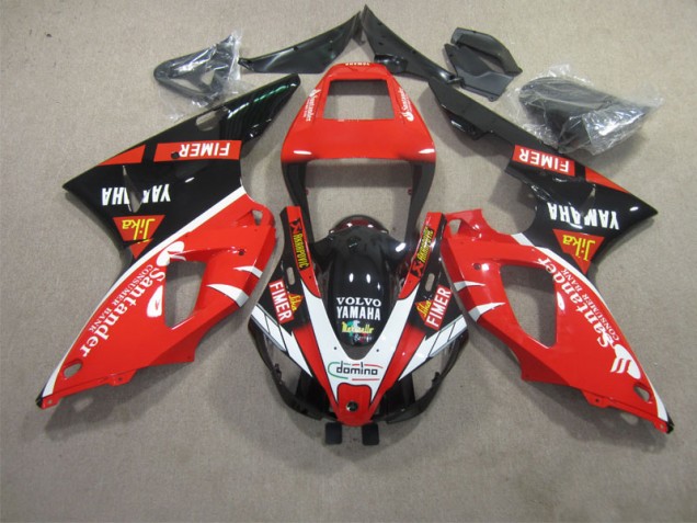 Red Black White Santander 2009-2011 Yamaha YZF R1 Motorcycle Fairings Red Black White Santander 2009-2011 Yamaha YZF R1 Motorcycle Fairings