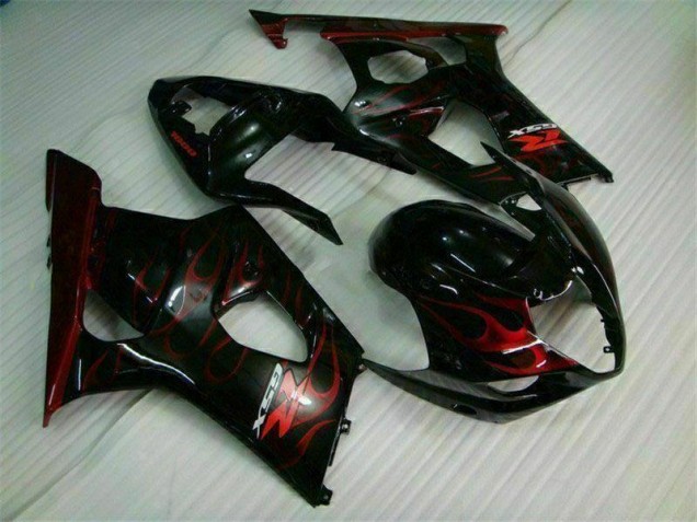Red Flame 2003-2004 Suzuki GSXR 1000 Motorcycle Fairings Red Flame 2003-2004 Suzuki GSXR 1000 Motorcycle Fairings