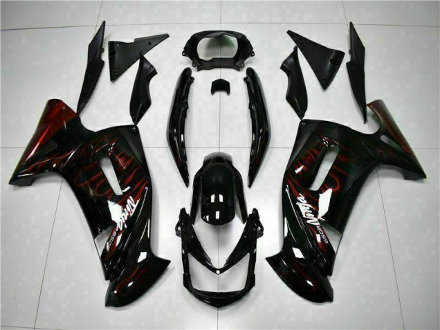 Red Flame 2006-2008 Kawasaki EX650 Motorcycle Fairings Red Flame 2006-2008 Kawasaki EX650 Motorcycle Fairings