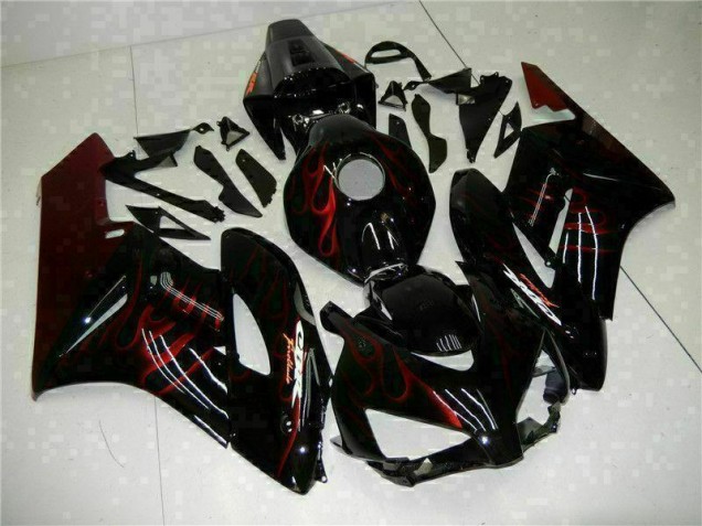 Red Flame Black 2004-2005 Honda CBR1000RR Motorcycle Fairings Red Flame Black 2004-2005 Honda CBR1000RR Motorcycle Fairings