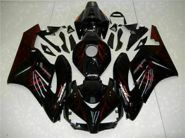 Red Flame Black 2004-2005 Honda CBR1000RR Motorcycle Fairings Red Flame Black 2004-2005 Honda CBR1000RR Motorcycle Fairings