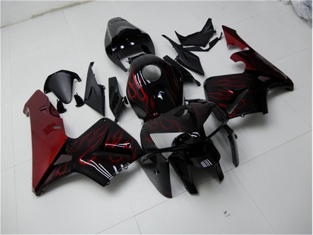 Red Flame Black 2005-2006 Honda CBR600RR Motorcycle Fairings Red Flame Black 2005-2006 Honda CBR600RR Motorcycle Fairings