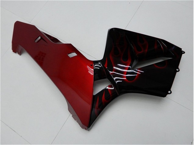 Red Flame Black 2005-2006 Honda CBR600RR Motorcycle Fairings Red Flame Black 2005-2006 Honda CBR600RR Motorcycle Fairings