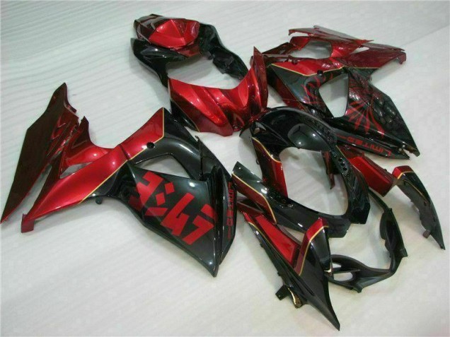 Red Flame Black 2009-2016 Suzuki GSXR 1000 Motorcycle Fairings Red Flame Black 2009-2016 Suzuki GSXR 1000 Motorcycle Fairings