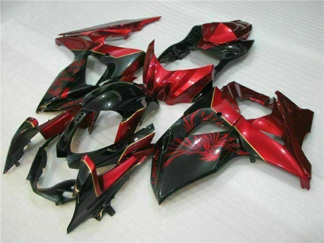 Red Flame Black 2009-2016 Suzuki GSXR 1000 Motorcycle Fairings Red Flame Black 2009-2016 Suzuki GSXR 1000 Motorcycle Fairings
