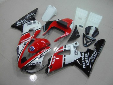 Red Glossy Black 2000-2001 Yamaha YZF R1 Motorcycle Fairings