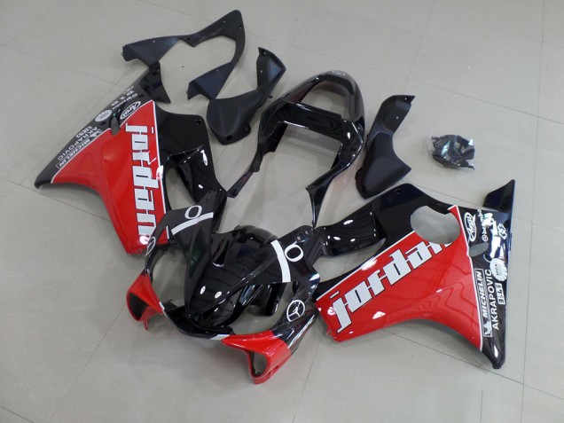 Red Jordan 2001-2003 Honda CBR600 F4i Motorcycle Fairings Red Jordan 2001-2003 Honda CBR600 F4i Motorcycle Fairings