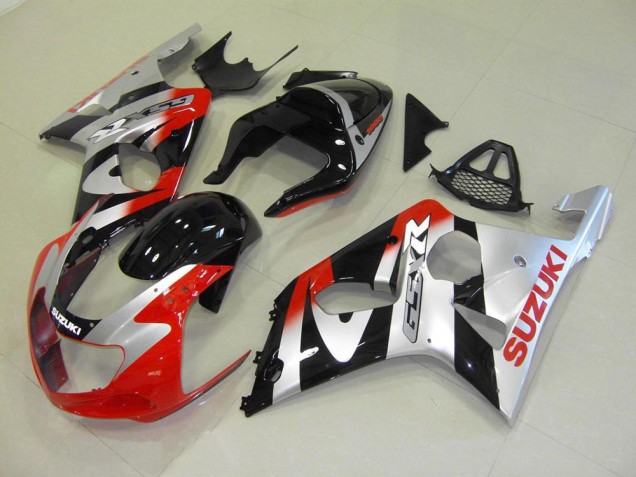 Red Silver 2000-2002 Suzuki GSXR 1000 Motorcycle Fairings Red Silver 2000-2002 Suzuki GSXR 1000 Motorcycle Fairings