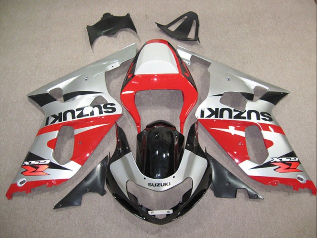 Red Silver 2001-2003 Suzuki GSXR 600 Motorcycle Fairings Red Silver 2001-2003 Suzuki GSXR 600 Motorcycle Fairings