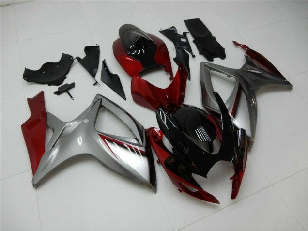 Red Silver 2006-2007 Suzuki GSXR 600/750 Motorcycle Fairings Red Silver 2006-2007 Suzuki GSXR 600/750 Motorcycle Fairings