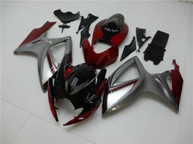 Red Silver 2006-2007 Suzuki GSXR 600/750 Motorcycle Fairings Red Silver 2006-2007 Suzuki GSXR 600/750 Motorcycle Fairings