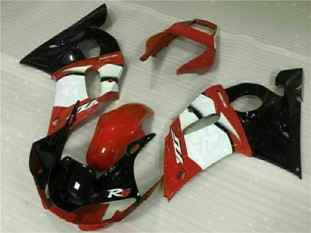 Red White 1998-2002 Yamaha YZF R6 Motorcycle Fairings Red White 1998-2002 Yamaha YZF R6 Motorcycle Fairings