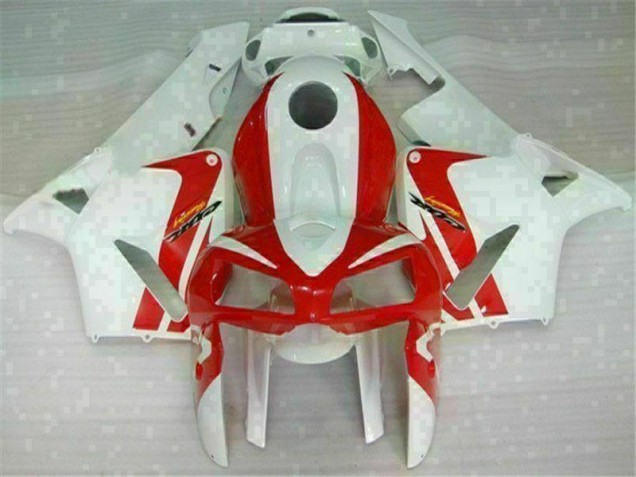 Red White 2005-2006 Honda CBR600RR Motorcycle Fairings Red White 2005-2006 Honda CBR600RR Motorcycle Fairings