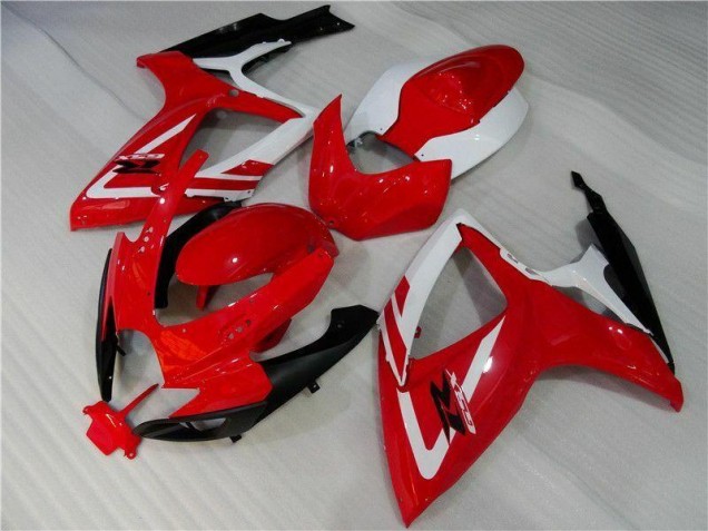 Red White 2006-2007 Suzuki GSXR 600/750 Motorcycle Fairings Red White 2006-2007 Suzuki GSXR 600/750 Motorcycle Fairings