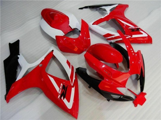 Red White 2006-2007 Suzuki GSXR 600/750 Motorcycle Fairings Red White 2006-2007 Suzuki GSXR 600/750 Motorcycle Fairings