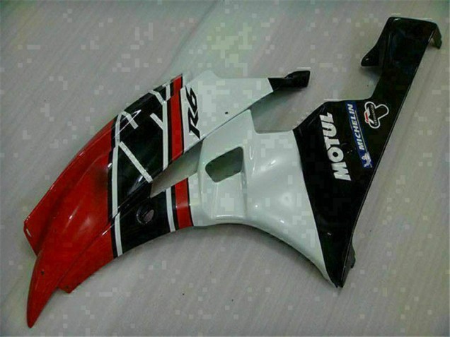 Red White 2006-2007 Yamaha YZF R6 Aftermarket Motorcycle Fairings Red White 2006-2007 Yamaha YZF R6 Aftermarket Motorcycle Fairings