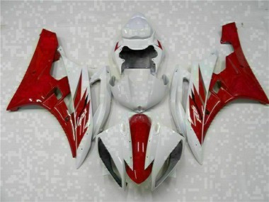 Red White 2006-2007 Yamaha YZF R6 Motorcycle Bodywork