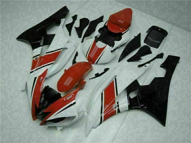 Red White 2006-2007 Yamaha YZF R6 Motorcycle Fairing Kits Red White 2006-2007 Yamaha YZF R6 Motorcycle Fairing Kits