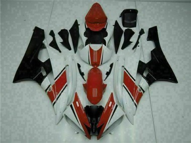 Red White 2006-2007 Yamaha YZF R6 Motorcycle Fairing Kits