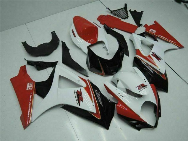 Red White 2007-2008 Suzuki GSXR 1000 Motorcycle Fairing Red White 2007-2008 Suzuki GSXR 1000 Motorcycle Fairing