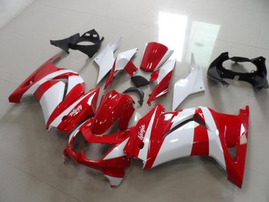 Red White 2008-2012 Kawasaki ZX250R Motorcycle Fairings