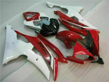 Red White 2008-2016 Yamaha YZF R6 Motorcycle Fairings