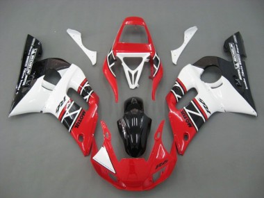 Red White Black 1998-2002 Yamaha YZF R6 Motorcycle Fairings