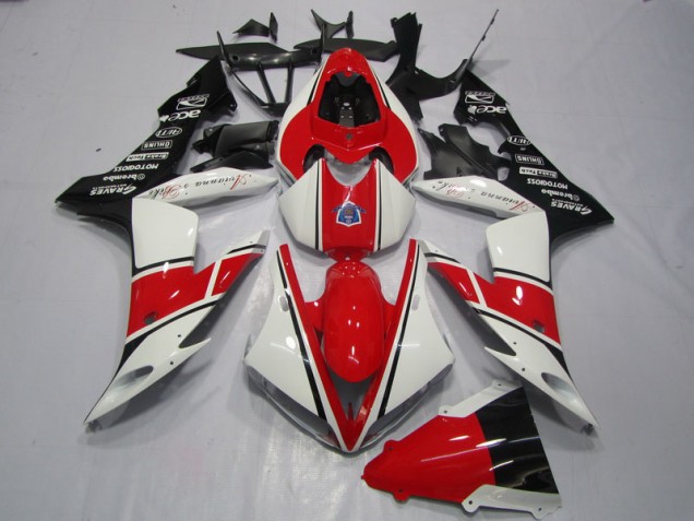 Red White Black 2004-2006 Yamaha YZF R1 Motorcycle Fairings Red White Black 2004-2006 Yamaha YZF R1 Motorcycle Fairings