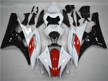 Red White Black 2006-2007 Yamaha YZF R6 Motorcycle Fairings