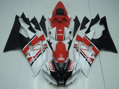 Red White Black 2008-2016 Yamaha YZF R6 Motorcycle Bodywork