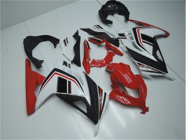Red White Black 2013-2016 Kawasaki EX300 Motorcycle Fairings Red White Black 2013-2016 Kawasaki EX300 Motorcycle Fairings