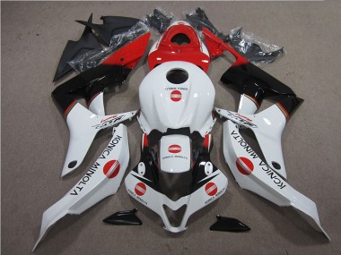 Red White Black Konica Minolta 2007-2008 Honda CBR600RR Motorcycle Fairings