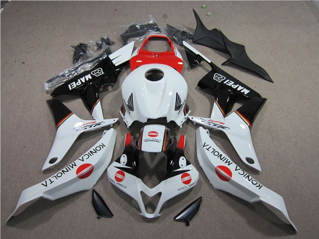 Red White Black Konica Minolta MAPEI 2007-2008 Honda CBR600RR Motorcycle Fairings Red White Black Konica Minolta MAPEI 2007-2008 Honda CBR600RR Motorcycle Fairings