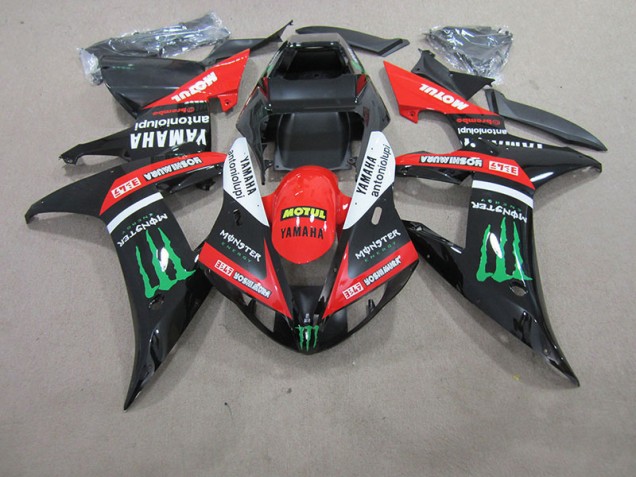 Red White Black Motul 2004-2006 Yamaha YZF R1 Motorcycle Fairings Red White Black Motul 2004-2006 Yamaha YZF R1 Motorcycle Fairings