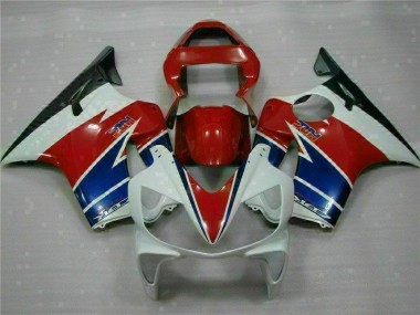 Red White Blue 2001-2003 Honda CBR600 F4i Motorcycle Fairings