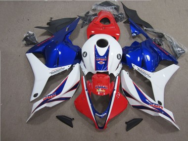 Red White Blue HRC 2009-2012 Honda CBR600RR Motorcycle Fairings